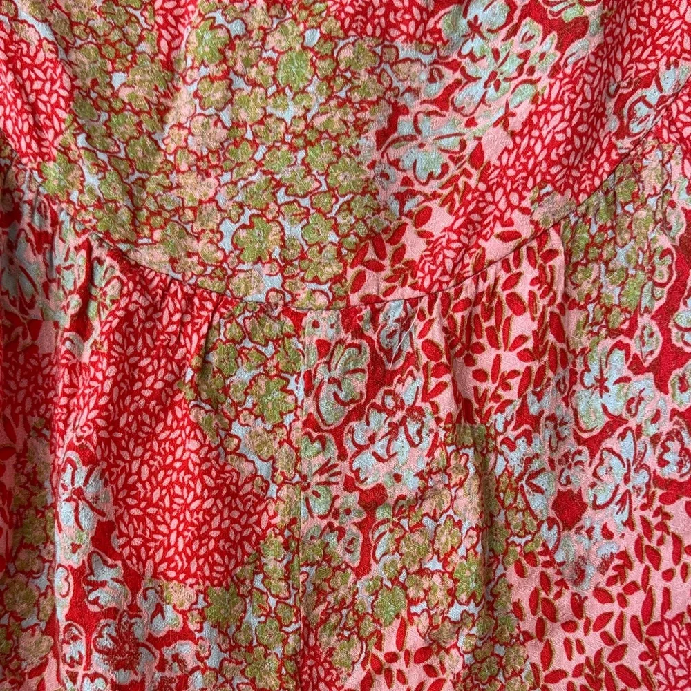 Free People Red and Green Floral Skirt - Picture 4 of 4